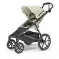 Thule Kinderwagen Urban Glide 4-Wheel, Schwarz, Beige, Textil, 35x62x91 cm, Feststellbremse, Fußstütze abklappbar, Federung, 5-Punkte-Gurt, Doppelbremse, Handbremse, für Babyschale geeignet, Einhand-Faltmechanismus, Reflektorstreifen, Baby on Tour, Kinderwagen, Kombikinderwagen