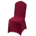 VEVOR Stuhlhussen Stuhlbezug 50 STK. waschbarer & Abnehmbarer Stuhlüberzug aus Polyester-Spandex für Hochzeitsfeiern Esszimmerbankette Restaurant, passend für Stühle (51 x 45 x 95 cm) Burgunderrot