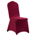 Uimoso 50 x Stuhlhussen Stretch-Spandex für Hochzeiten in Burgunderrot