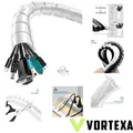 Flexibles Kabelmanagement 2x10m Set, Selbstschließend, Durchmesser 22mm/28mm