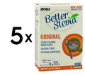 5 x NOW Foods Better Stevia, Original - 100 packets (279,80 EUR/kg)