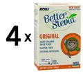 4 x NOW Foods Better Stevia, Original - 100 packets (299,75 EUR/kg)