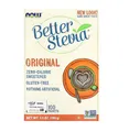 NOW FOODS BETTER STEVIA ZERO CALORIE SWEETENER ORIGINAL 100 PACKETS 100G