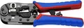 KNIPEX Crimpzange 97 51 13 für RJ45-Westernstecker | 8P8C | Kabelschneider & Abmantler | Parallelcrimp | Blau