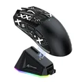 X11 GamingMaus mit magnetischer Ladestation, PixArt PAW3311, BT/2.4G kabellos...