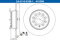 2 x ATE 24.0110-0356.1 Bremsscheibe für ,AUDI,CUPRA,SEAT,SKODA,VW