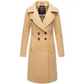 Navahoo Wintermantel Wooly edler Damen Trenchcoat in Wollmantel-Optik beige|braun XXXL (46)