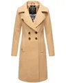 Navahoo Wintermantel Wooly edler Damen Trenchcoat in Wollmantel-Optik