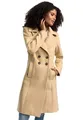 Navahoo Damen Mantel Trenchcoat Winterjacke Wintermantel B661 [B661-Wool-Beige-Gr.3XL]