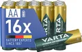 VARTA Batterien AA, wiederaufladbar, 16 Stück, Akku, Power on Demand, 2100 mAh Ni-MH, vorgeladen, sofort einsatzbereit [Exklusiv bei Amazon]