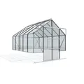 VITAVIA Gewächshaus "Cassandra", 8,3 m², Aluminium/ESG Glas, winterfest - silberfarben