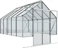 Gewächshaus "Cassandra 8300", Alu-Profile, 3 mm Sicherheitsglas silberfarben B/H/T: 257 cm x 248,9 cm x 323,1 cm