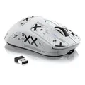 VGN GAMEPOWER x Attack Shark X3MAX PAW3950 Kabellose Gaming-Maus Superlight, 42000DPI, 49g Ultraleicht Mouse, Optical Schalter, 2.4G/BT/Kabelgebunden, Bis zu 200 Std. Akku, G502, PC/Mac, Weiß