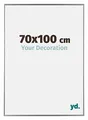 Your Decoration - Bilderrahmen 70x100 cm - Silber Hochglanz - Bilderrahmen aus Kunststoff mit Acrylglas - Antireflex - 70x100 Rahmen - Evry