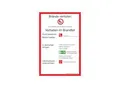 SafetyMarking Verbotsschild Kunststoff B200xH300 mm Brandschutzverordnung BRD ; wolk (43.A5960)