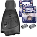 Repair Reparatur Satz Auto Schlüssel Set Austausch Gehäuse mit 3 Tasten + Drucktasten + Batterie kompatibel mit Mercedes W211 W208 W164 W639 R230