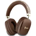 Guess Bluetooth 5.3 Wireless Headset On-Ear G-CUBE Metallic Script Logo brown