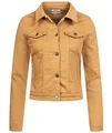 Rock Creek Damen Jeans Jacke Übergangs Jacke Denim Blouson Stretch Kurz Classic Jeansjacken Urban Stonewash D-401 Beige XXXL