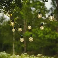 LED Lichterkette CIRCUS 10 klare Kugeln Filament LED 4,5m mit Trafo außen