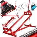 MASKO® Rasentraktor Heber 400kg Aufsitzmäher Hebevorrichtung Rasentraktorheber Reinig.Hilfe Hebebühne inkl. Arbeitshandschuhen & Bürste