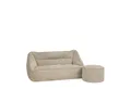 icon Sitzsack Sofa aus Chenille „Cecilia" mit Sitzpouf „Milano", Made in Germany, für Erwachsene, XXL Sitzsack