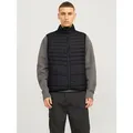 Jack & Jones Steppweste JJESTATE Praktische Weste mit Beutel, ideal für unterwegs unifarben, modisch, regular fit, Polyester schwarz XL (54/56)