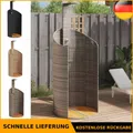 vidaXL Gartendusche Grau 100x100x241,5 cm Poly Rattan Akazienholz