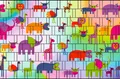 zaunzu Sichtschutzstreifen Tiere bedruckter Sichtschutz 2,5m x 1,8m, (1 Rolle, Motivdruck Sichtschutzstreifen), Einseitiger Druck für Doppelstabgitter