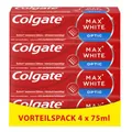 Colgate Zahnpasta Max White Optic 4x75ml - sofort sichtbar weißere Zähne