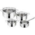 Tefal Kochtopfset Jamie Oliver Cook Smart, Alu, Metall, 7-teilig, 20 cm,16 cm, rund, Messskala, backofengeeignet, hitzebeständige Griffe, Abgießfunktion, Kochen, Töpfe, Topfsets