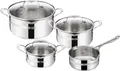 Tefal Topf-Set "E311S7 Jamie Oliver Cook Smart", silber (edelstahlfarben)
