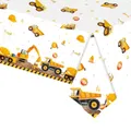 Baustelle Tischdecken,Bulldozer Party Tablecloth 137 * 274cm Cake Table Decoration Background Disposable Tablecloth für Junge Girls Birthday Party Decoration Accessories