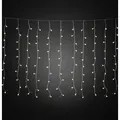 Konstsmide - LED Lichtervorhang, mit weißen Globes, 200 warm weiße Dioden, 24V Außentrafo, transparentes Kabel ; 3674-103 - Weiß