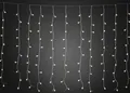 LED Lichtervorhang 200 LEDs warmweiß Outdoor 15m transparent 24V Netzteil