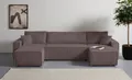 Wohnlandschaft OTTO HOME "CASSI L-Form, 311cm - OTTO. Verlässliche Qualität.", taupe, B:311cm H:79cm T:145cm, Sofas, Wohnlandschaft, Schlaffunktion (133/200), Bettkasten, Cord, Unser Tiefpreis