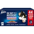 FELIX So gut wie es aussieht Katzenfutter nass in Gelee, Sorten-Mix, 44 x 85g (44 x 85g)