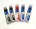 PILOT [5 Pack] Frixion Ball Clicker Refill, 0,7 mm, gemischte Farben: Schwarz, Blau und Rot, 3 Sets x 5 Packungen