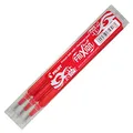 Pilot Pen 2261002F - Ersatzminen Tintenroller Frixion Ball, Stärke 0,7 mm, Schreibfarbe rot, radierbar, 3 Stück