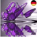 Kreuzstich Set Vorgedruckt 11ct, Stickpackungen bunte Schmetterlings Reflexions
