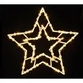 Spetebo LED Fensterbild LED Fenster Silhouette Stern mit Dual Timer, Dual-Timer, LED fest verbaut, warm weiß, Deko Weihnachts Beleuchtung Fensterbild Batterie betrieben weiß Stern