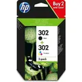 HP 302 original 2er-Pack Tinte schwarz, cyan, magenta, gelb - X4D37AE 320 Seiten