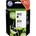 HP 302 (X4D37AE) Multipack Original Druckerpatronen 1xSchwarz, 1x Farbe für HP DeskJet 1110, 213x, 363x, HP ENVY 452x, HP OfficeJet 383x, 465x, 52x