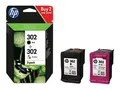 HP 302 - X4D37AE - Combo Pack - 2er-Pack - Schwarz, Farbe (Cyan, Magenta, Gelb)
