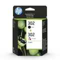 HP X4D37AE 302 Original Ink Cartridges, Black and Tri-color, 2 Count (Pack of 1)