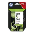 Tintenpatronen HP 302 - 2er-Pack - Schwarz, Farbe (Cyan, Magenta, Gelb)