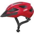 ABUS Rennradhelm Macator - sportiver Fahrradhelm für Einsteiger - auch für Zopfträger/-innen - für Damen und Herren - Rot, Größe S (51-55 cm) - Rot
