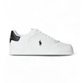 Polo Ralph Lauren für Herren. 809P01636001 Masters Court Turnschuhe aus weißem Leder (44), Wohnung, Schnürsenkel, Lässig