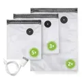 CASO Vacu Vakuumierbeutel ZIP-Adapter-Set, 10-teilig, 150 μm 1258 , 1 Set, Maße (B x L): 20 x 23, 26 x 35, 26 x 23 cm