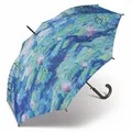 HAPPY RAIN Stockregenschirm Regenschirm Motiv Claude Monet "Wasserlilien", Stockschirm mit Automatik