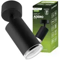 Lumiled Aufbauleuchte Deckenleuchte Deckenspot Deckenstrahler 1-flammiger Spot drehbar Spotlampe für Decke Spotleuchte Deckenlampe Innenleuchte Spots Downlight Schwarz rund GU10 Fassung 230V